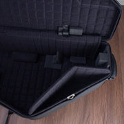 Marcus Bonna Baritone Saxophone Low A Case with Wheels - Black with Orange Trim and Badge