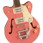 Grestch G2655T Streamliner JR. Double-Cut With Bigsby Semi-Hollow Electric Guitar - Coral