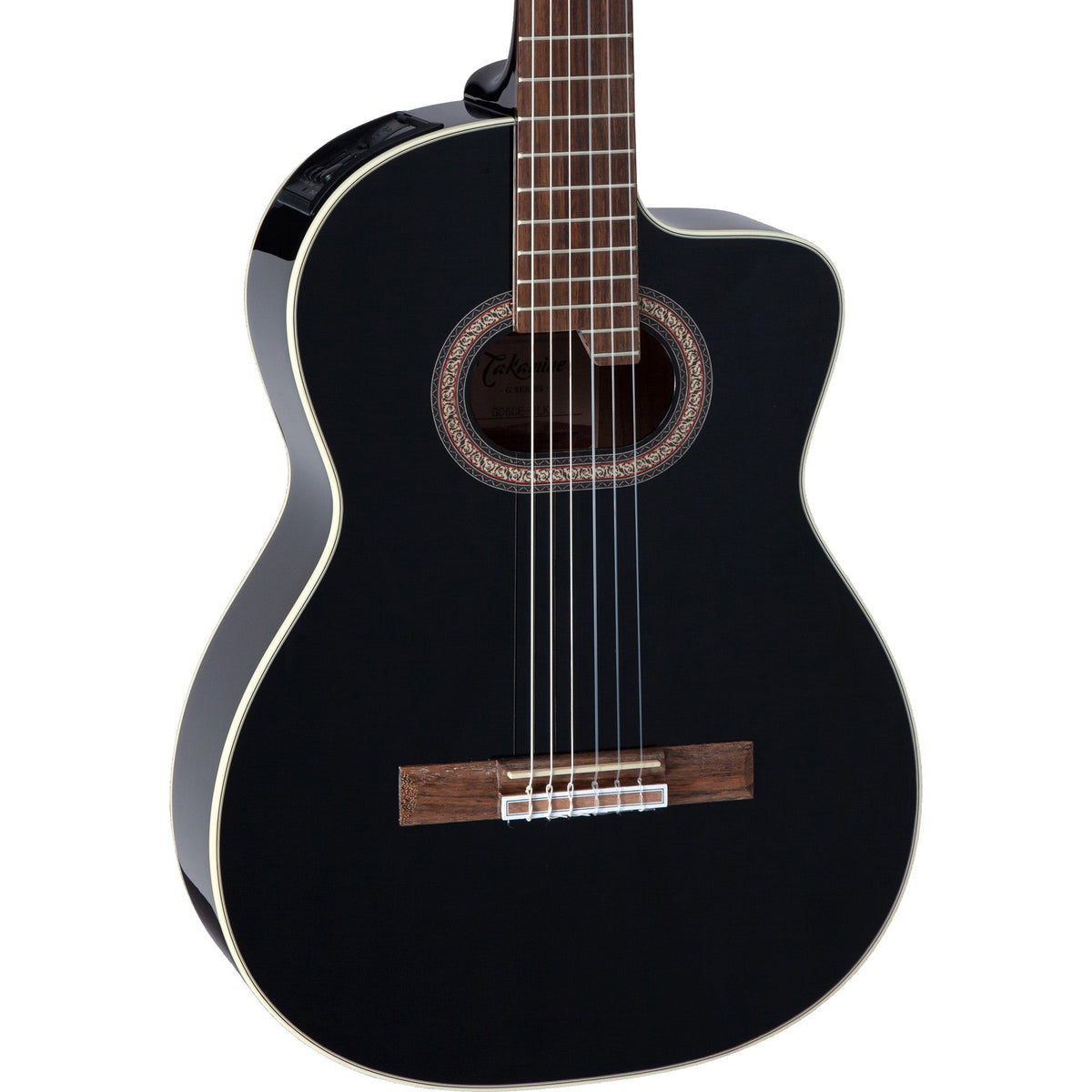Takamine G Series GC6CE-BLK Classical Acoustic Guitar, Black