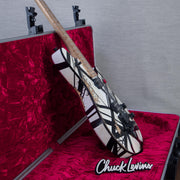 EVH Custom Shop Special Edition Wolfgang Stripes Electric Guitar - White/Black Stripes - #WG17610A
