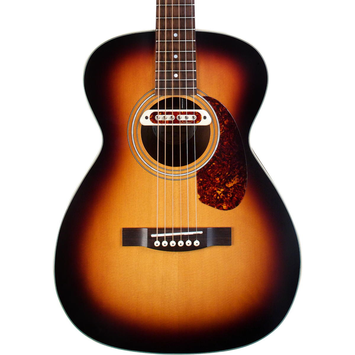 Guild M-240E Troubadour Concert Westerly Acoustic Electric Guitar, Vintage Sunburst