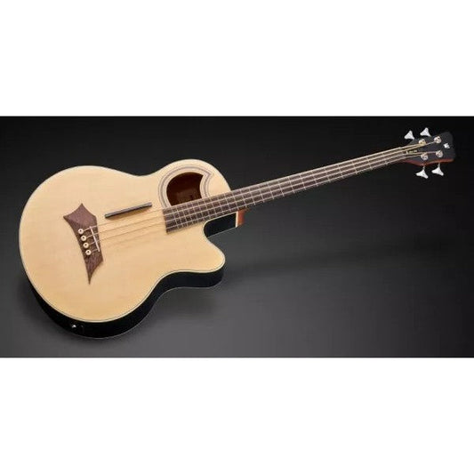 Warwick RockBass Alien Standard 4-String Acoustic Electric Bass Guitar - Natural Transparent Satin