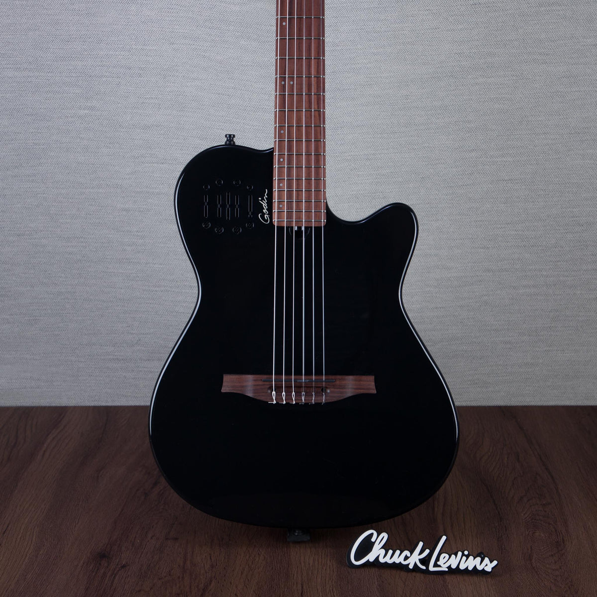 Godin Multiac Mundial Nylon String Acoustic Electric Guitar - Onyx Black - #24309704