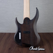 Legator Ghost Super Shred Multiscale 8-String Electric Guitar - Satin Black Flame - #IM25060325