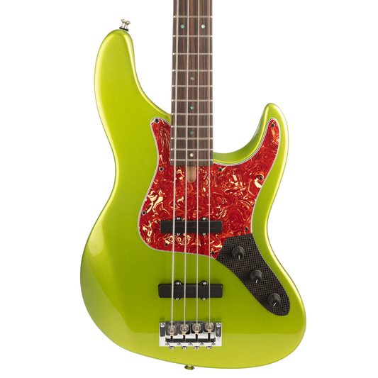 Brubaker JXB-4 Standard Bass Guitar - Green Metallic