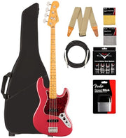 Fender American Professional Classic Jazz Bass - Faded Dakota Red w/ Cleaning Kit