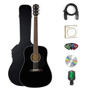 Fender FA-125 Dreadnought Acoustic Guitar - Black w/ Hard Case
