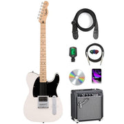 Fender Squier Sonic Esquire H Electric Guitar - Arctic White w/ Frontmant 10G Amplifier