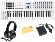 Arturia KeyLab 49 MkII Keyboard Controller - White w/ Headphones