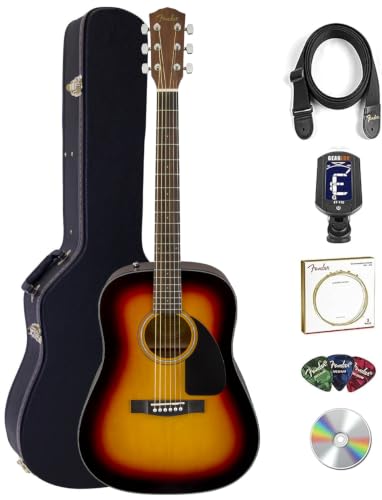 Fender CD-60 Dreadnought Acoustic Guitar - Sunburst w/ Hard Case
