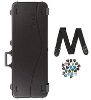 Fender Deluxe Molded Stratocaster-Telecaster Case - Black w/ Strap