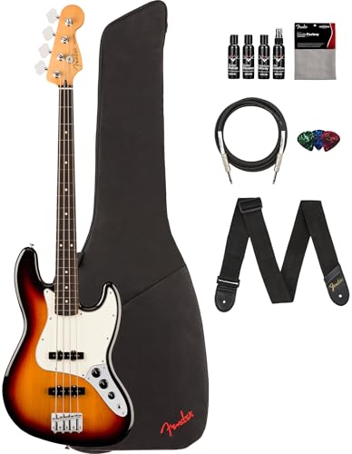 Fender Player II Jazz Bass - 3-Color Sunburst w/ Cleaning Kit
