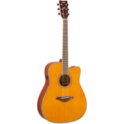 Yamaha FGC-TA Dreadnought Cutaway Transacoustic Guitar - Vintage Tint