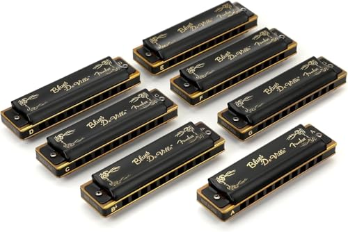 Fender Blues DeVille Harmonica 7 Pack (Keys C, G, A, D, F, E, B Flat)