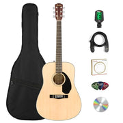 Fender CD-60S Solid Top Dreadnought Acoustic Guitar - Natural w/ Gig Bag