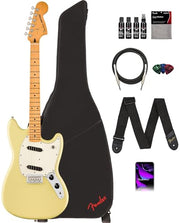 Fender Player II Mustang - Hialeah Yellow w/ Cleaning Kit