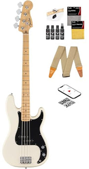 Fender Standard Precision Bass - Olympic White w/ Guitar Cleaning Kit