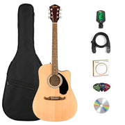 Fender FA-125CE Dreadnought Cutaway Acoustic-Electric Guitar - Natural w/ Hard Case