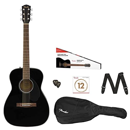 Fender CC-60S Solid Top Concert Acoustic Guitar - Black