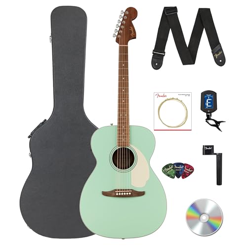 Fender California Standard Monterey E Acoustic-Electric Guitar - Surf Green w/ Hard Case