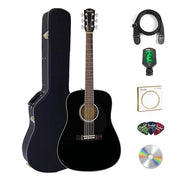 Fender CD-60S Solid Top Dreadnought Acoustic Guitar - Black w/ Hard Case