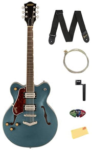 Gretsch G2622LH Streamliner Center Block Double-Cut Left-Handed Electric Guitar - Gunmetal w/ Strap
