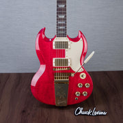 Gibson Custom Shop 1964 SG Standard Reissue Maestro Vibrola Electric Guitar, Gold Hardware - Watermelon King - CHUCKSCLUSIVE - #601384