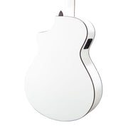 Breedlove Discovery S Concert Acoustic Electric Guitar - Satin White