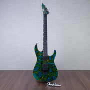 ESP USA M-II DX Electric Guitar - Psychedelic Flame - #US25146