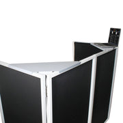 ProX XF-4X3048W MK2 Four Panel Collapse and Go DJ Facade with White Frame and Carry Bag