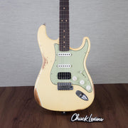 Fender Custom Shop Deluxe Stratocaster Electric Guitar Closet Classic - Vintage White - #R143612