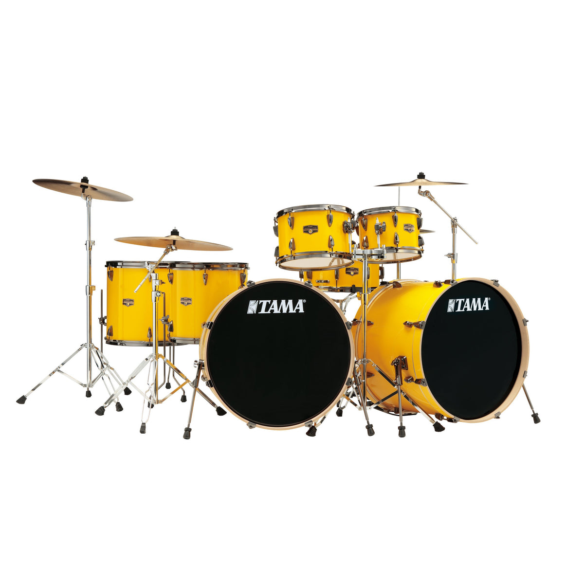 Tama Imperialstar 7-Piece Drum Kit with Double 22-Inch Kick Drums - Electric Yellow