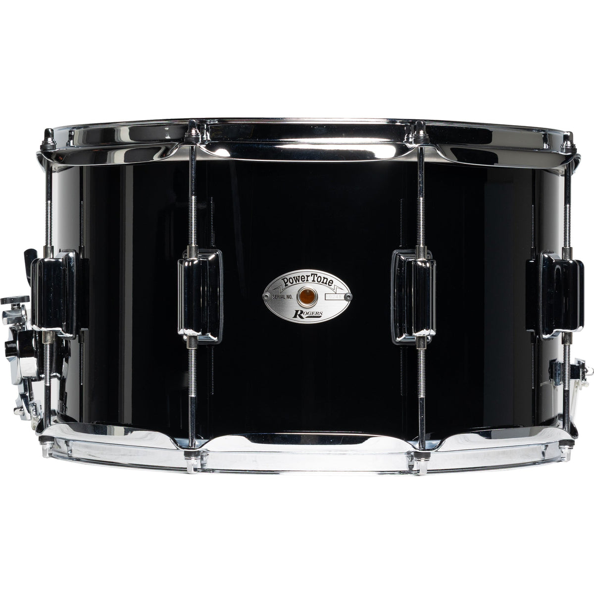 Rogers Powertone 8x14 Snare Drum - Piano Black