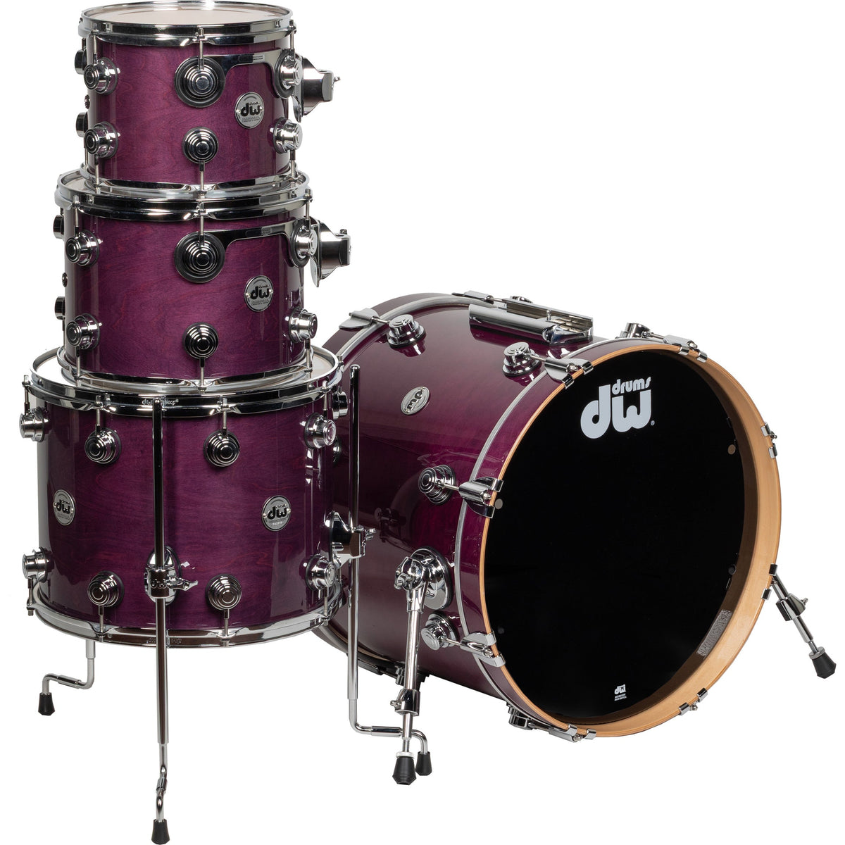Drum Workshop Collectors Series 4-Piece Shell Kit - Purple Stain Lacquer