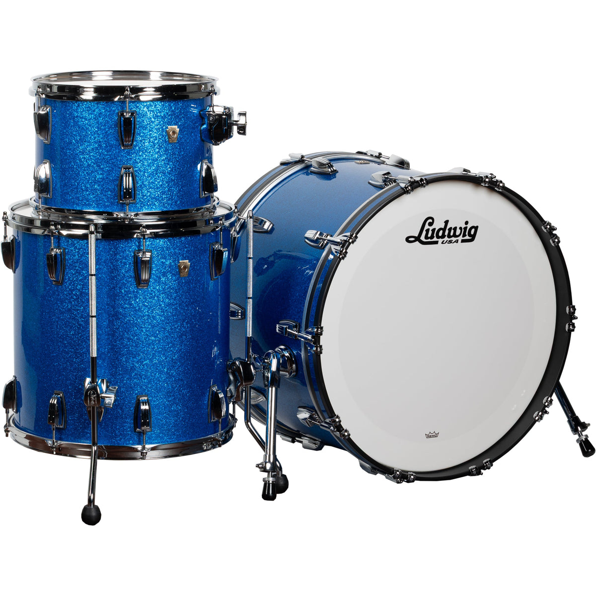Ludwig Classic Maple Fab 3-Piece Shell Pack - Blue Sparkle