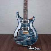 PRS 40th Anniversary Limited Edition Custom 24-08 Semi-Hollowbody Electric Guitar - Faded Whale Blue with Natural Back - #250400135