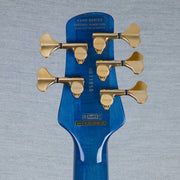 Spector Euro 5 LT 5-String Bass Guitar - Exotic Poplar Burl Blue Fade - CHUCKSCLUSIVE - #]C121SN 21050