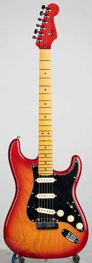 Fender American Ultra Luxe Stratocaster® Electric Guitar, Plasma Red Burst