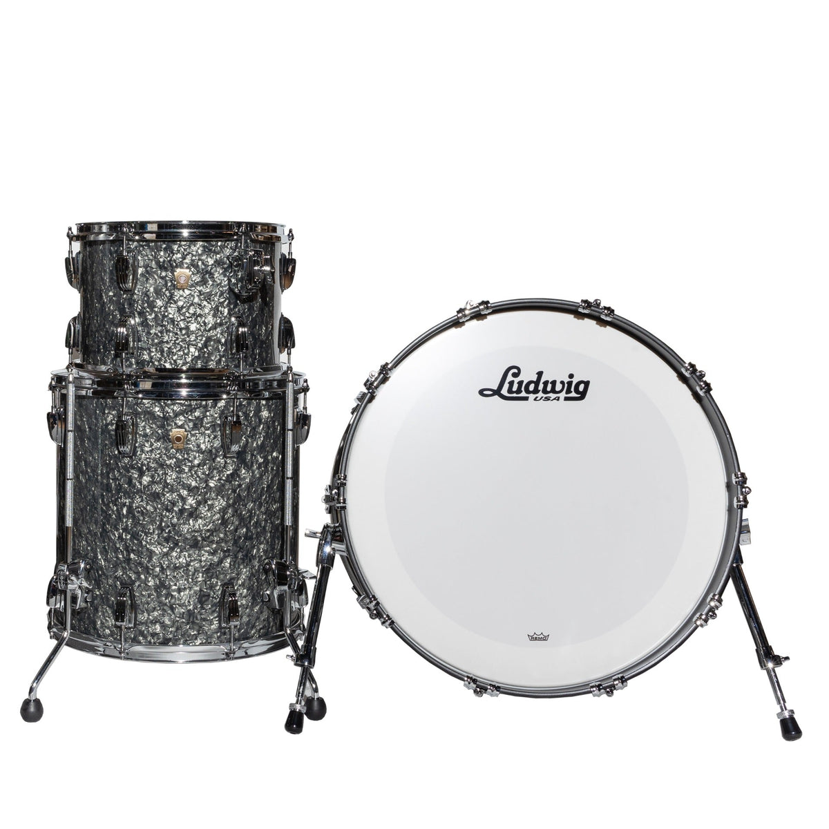 Ludwig Classic Maple 3-Piece Fab Drum Kit - Black Pearl - AIMM Exclusive