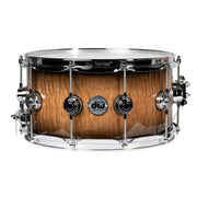 Drum Workshop Collectors Series 7x14 Snare Drum - Black Burst over Curly Maple