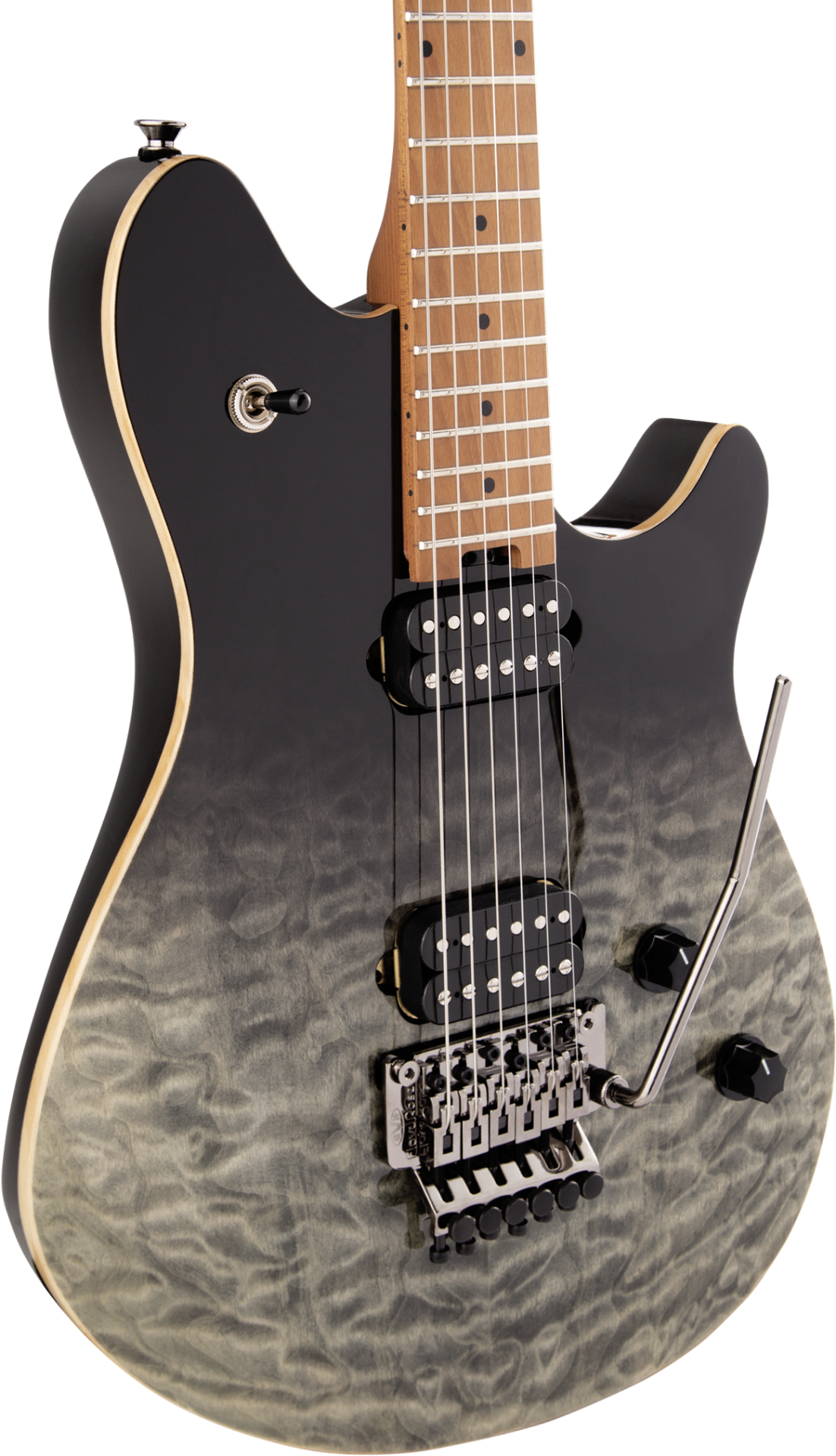 EVH Wolfgang® Standard QM Electric Guitar Baked Maple Fingerboard, Black Fade