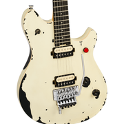 EVH Limited Edition Wolfgang Special Striped Series Guitar - Distressed Ivory