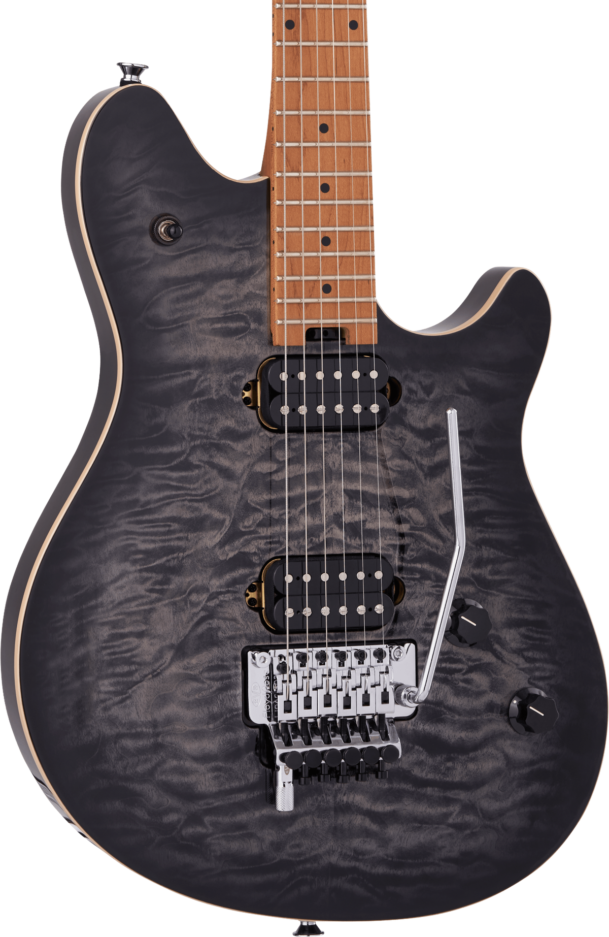 EVH Wolfgang Special QM Electric Guitar Baked Maple Fingerboard, Charcoal Burst