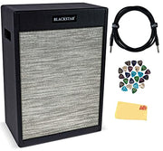 Blackstar St. James 2x12-Inch Vertical Guitar Amplifier Cabinet - Black w/ Instrument Cable