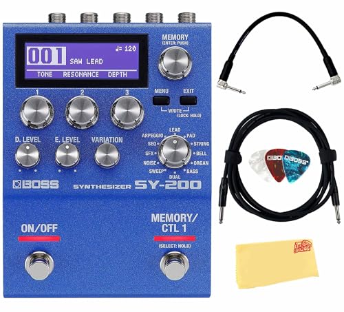 Boss SY-200 Guitar Synthesizer w/ Instrument Cables