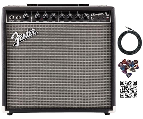 Fender Champion II 50-Watt Guitar Combo Amplifier w/ Instrument Cable