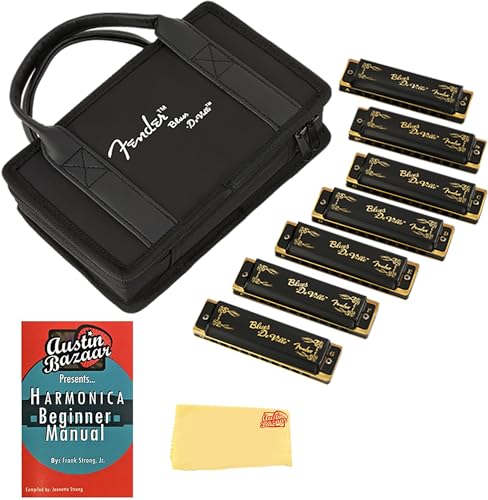 Fender Blues DeVille Harmonica 7 Pack w/ Musictoner Instructional Manual