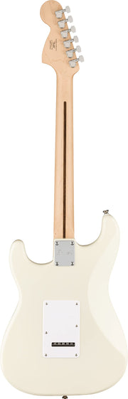 Fender Squier Affinity Stratocaster, Maple - Olympic White w/ Gig Bag