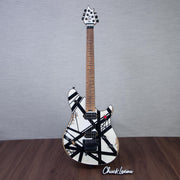 EVH Custom Shop Special Edition Wolfgang Stripes Electric Guitar - White/Black Stripes - #WG17642A