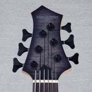 Sire M7-6 Fretless 6-String Bass Guitar - Transparent Black